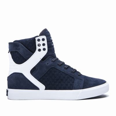 Férfi Supra SKYTOP Magasszárú Cipő HU607935 Sötétkék/Fehér